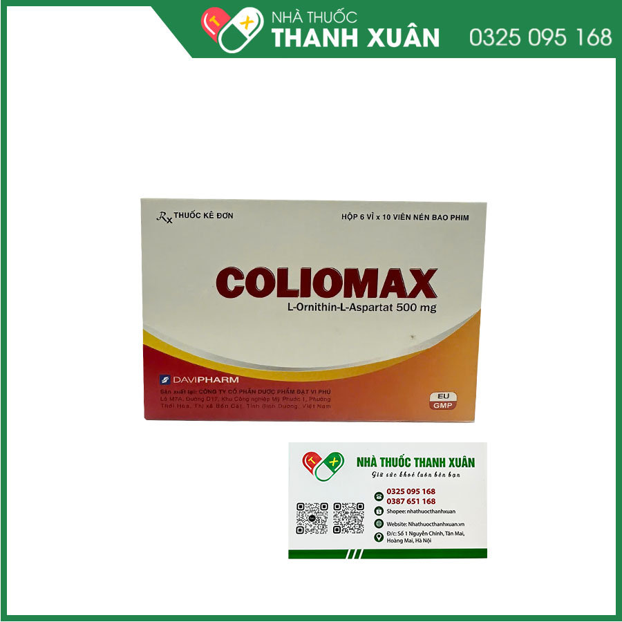 Thuốc Coliomax điều trị tăng amoniac đến bệnh gan cấp tính và mạn tính xơ gan